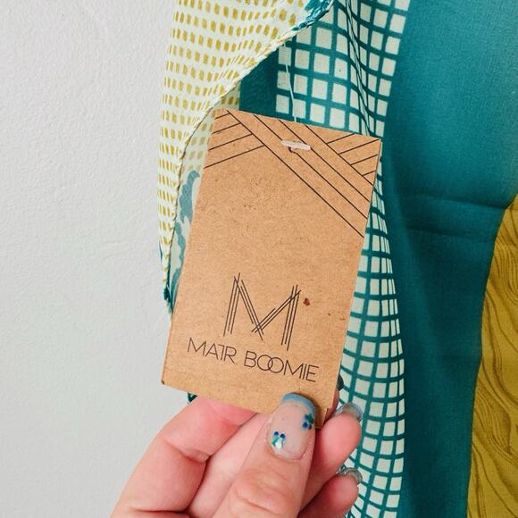 Matr Boomie Blue And Yellow Patterned Scarf Women’s One Size - Picture 2 of 5